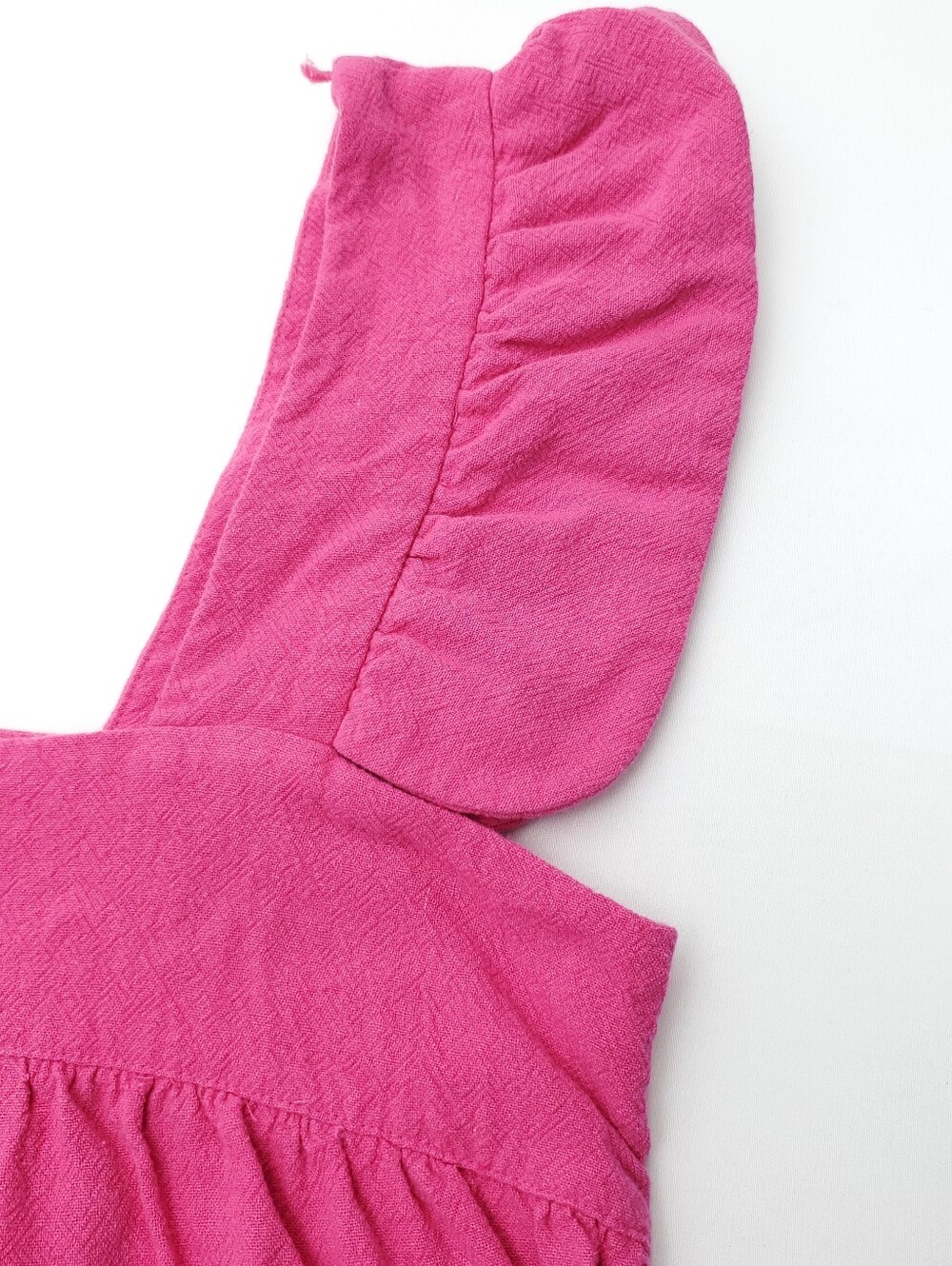 Tuckernuck Pomander Place Pink Hazel Ruffle Sleeve Linen Midi Dress Resort Sz M - Picture 5 of 12